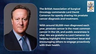 Lord David Cameron about his prostate cancer diagnosis and treatment journey